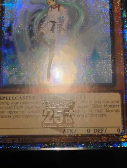 Yu-Gi-Oh! Effect Veiler Quarter Century Secret Rare Card RA01-EN003 1st Ed NM - Image 2