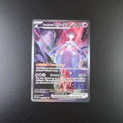 Team Rocket's Mewtwo EX 231/182 Pokemon Destined Rivals Holo Full Art Card - Image 1