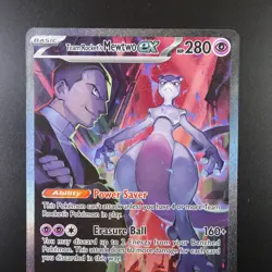 Team Rocket's Mewtwo EX 231/182 Pokemon Destined Rivals Holo Full Art Card - Image 2