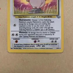 Pokemon Card Clefable 1/64 Jungle Set Holo Rare WOTC Played - Image 3