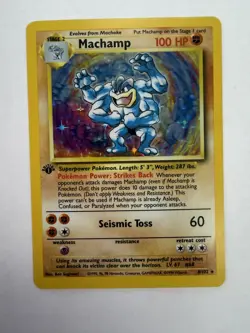 Machamp Holo Rare 1st Edition Factory Pokemon Card Near Mint - Image 1