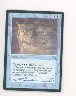MTG Magic the Gathering The Dark GHOST SHIP 💎 Signed TOM WANERSTRAND - Image 1