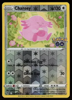 CHANSEY 051/078 UNCOMMON POKEMON GO POKEMON REVERSE HOLO NM/M - Image 1