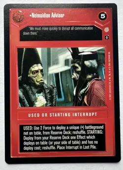 Decipher Star Wars CCG Coruscant NEIMOIDIAN ADVISOR Card - Image 1