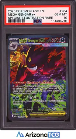 Pokemon 2026 Mega Gengar ex 284/217 SIR Ascended Heroes GEM MINT PSA 10 - Image 1