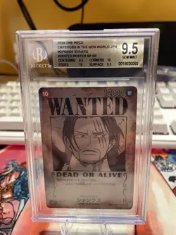 WANTED Alt Art Shanks One Piece OP09 Emperors/New World SP Japanese #004 BGS 9.5 - Image 1