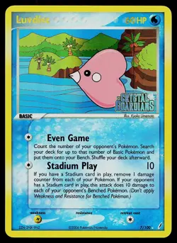 Pokemon Card - Luvdisc Crystal Guardians 7/100 Reverse Holo Stamped - Image 1