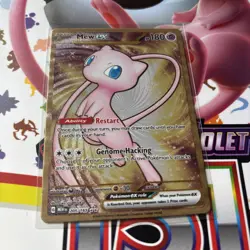 Pokemon Mew EX Gold METAL Card 205/165 Scarlet Violet 151 Secret Rare - Image 1