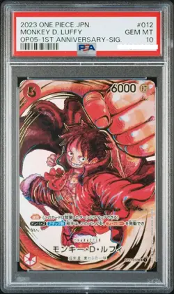 PSA10 One Piece Card OP-05 Monkey D. Luffy Japanese ST01-012 SR Oda Sign - Image 1