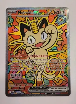Meowth EX Full Art Holo Rare Pokemon Card 121/088 170 HP Tuck Tail Attack - Image 1
