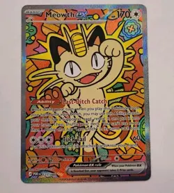 Meowth EX Full Art Holo Rare Pokemon Card 121/088 170 HP Tuck Tail Attack - Image 2