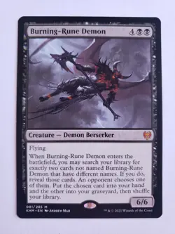 MTG Burning-Rune Demon Kaldheim Regular NM - Image 1