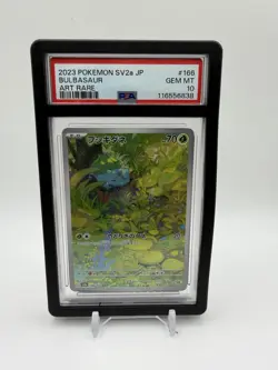 Pokemon SV2a Bulbasaur Art Rare Holo 166/165 PSA 10 Japanese 2023 - Image 1