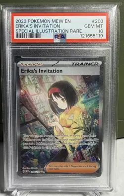 Pokemon 2023 Erika's Invitation 203/165 Full Art SIR 151 GEM MINT PSA 10 - Image 1