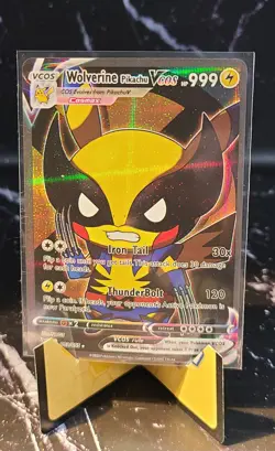 Wolverine Pikachu VCOS 003/055 Full Art Holo Pokemon Card - Image 1