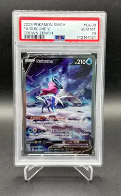 Pokemon Suicune V GG38/GG70 - Crown Zenith 2023 - PSA 10 GEM MINT - Image 1