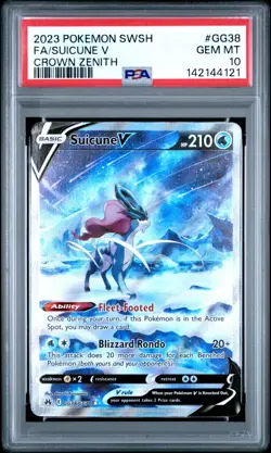 Pokemon Suicune V GG38/GG70 - Crown Zenith 2023 - PSA 10 GEM MINT - Image 3