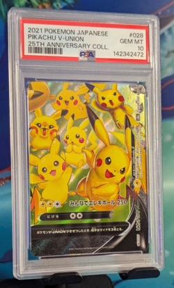 2021 Pokemon Japanese Pikachu V-UNION #028 25th Anniversary s8a GEM MINT PSA 10 - Image 2