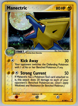 Pokemon Manectric Holo Rare EX Crystal Guardians 8/100 LP - Image 1