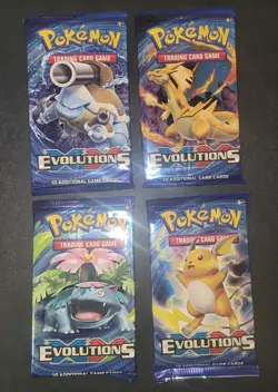 POKEMON XY: EVOLUTIONS - 4x Booster Packs - Art Set - Factory Sealed - TCG - Image 1