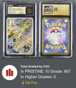 Pokemon CGC Pristine 10 Timburr 109/101 Sv6: Transformation Mask Holo (Japanese) - Image 1