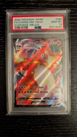 Pokemon 2020 Charizard VMAX 020/189 Full Art Darkness Ablaze GEM MINT PSA 10 - Image 1