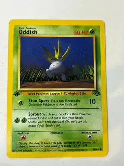ODDISH - 58/64 - 1st Edition Jungle - Common - Pokemon Card - NM - Image 1