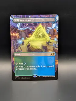 MTG - Willowrush Verge - BORDERLESS Non-Foil - Land (U/G) - DFT #375 - Rare - Image 1