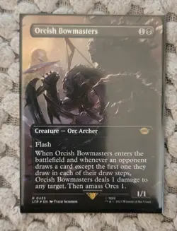 Orcish Bowmasters Rare Creature borderless alt art foil MTG LotR - Image 1