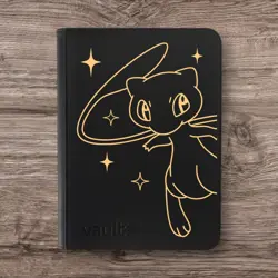 Vault X - 9 Pocket eXo-Tec Zip Binder - Black & Gold Edition Pokemon Mew - Image 1