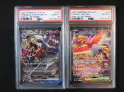 PSA 10 Pokemon Card Cynthia’s Garchomp Ethan's Ho-Oh ex SAR SEQ set 087/063 sv9a - Image 1