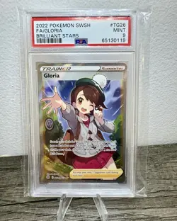 Gloria TG26 Full Art Trainer Pokemon Sword Shield Brilliant Stars PSA 9 MINT - Image 1