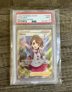 Gloria TG26 Full Art Trainer Pokemon Sword Shield Brilliant Stars PSA 9 MINT - Image 2
