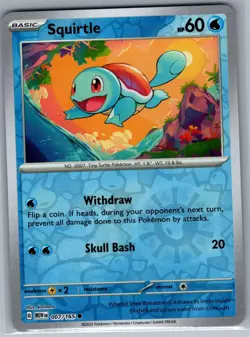 Squirtle 007/165 Reverse Holo SV: Scarlet & Violet 151 - Pokemon Card - NM - Image 1