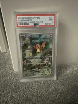 Pokemon Cards - PSA 9 Charmander 044 - Pokemon Center Obsidian Flames ETB Promo - Image 1