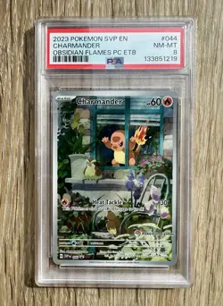 Charmander SVP 044 Pokemon Center Stamped Obsidian Flames ETB Promo SVP044 PSA 8 - Image 1