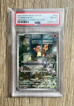 Charmander SVP 044 Pokemon Center Stamped Obsidian Flames ETB Promo SVP044 PSA 8 - Image 3