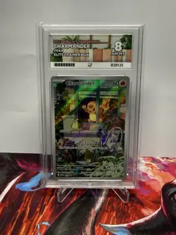 Charmander 044 Obsidian Flames Elite Black Star Promo ACE 8 Graded Pokemon Card - Image 2