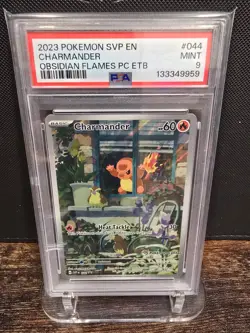 PSA 9 2023 POKEMON BLACK STAR PROMO | OBSIDIAN FLAMES PC ETB CHARMANDER 044 - Image 1
