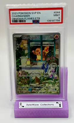 Pokemon Charmander Obsidian Flames ETB Promo SVP EN 044 PSA 9 Mint - Image 1