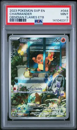 2023 POKEMON SVP EN-SV BLACK STAR PROMO 044 CHARMANDER OBSIDIAN FLAMES PSA 9 317 - Image 1
