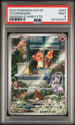 2023 Pokemon SV Obsidian Flames Charmander Black Star Promo #044 PSA 9 - Image 1