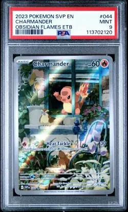 2023 POKEMON SVP OBSIDIAN FLAMES ETB PROMO #044 CHARMANDER PSA 9 - Image 3