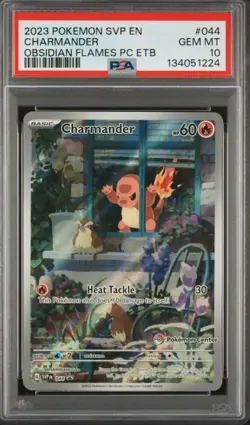 Pokemon Center Charmander ETB Promo Obsidian Flames #044 PSA 10 English - Image 1