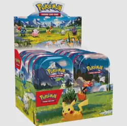 Pokemon TCG Ascended Heroes Mini Tin Sealed Display Case New & Sealed 10 Tins - Image 1
