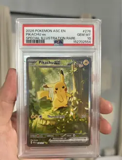 Pokemon Pikachu ex 276/217 Ascended Heroes Holo PSA 10 Collection - Image 1