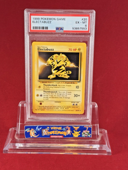 1999 Pokemon Base ELECTABUZZ Card #20/102 PSA 6 - Image 1