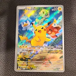 Pokemon Pikachu Full Art Promo Holo 027 SV Scarlet & Violet 2023 60 HP - Image 2