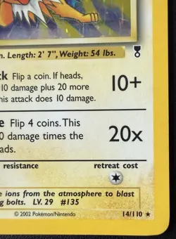 Pokemon TCG Jolteon Legendary Collection 14/110 Holo Rare NM - Image 4