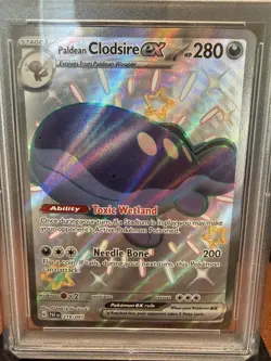 2024 POKEMON PAF EN-PALDEAN FATES SHINY ULTRA RARE PALDEAN CLODSIRE EX PSA 10 - Image 3